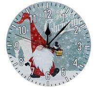 Netagon Christmas Gonk Design Festive Battery Operated Wall Clock in Red Netagon Red