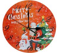 Xmas Haus 9" Christmas Decorative Festive Santa Wall Clock For home Decoration