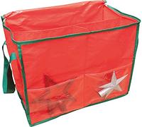Netagon Christmas Tree Wrapping Papers Wreath Decorations Bauble Box Storage Bags Xmas Organiser Holder (Storage Bag with Side Pouch & Handles)