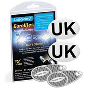 Netagon Eurolites Headlamp Beam Deflectors Adaptors Converters Magnetic UK Plate for Driving in Europe - Requirement for Cars Travelling in EU (Eurolites Beam Deflectors with 2 Magnetic UK Plates)