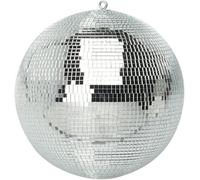 Netagon Fxlab Lightweight Silver Mirror Dance Disco Party Dj Ball (400mm 16") With Dual Hanging Points