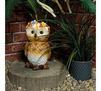 Netagon Garden Outdoor Solar Powered Light Up Animal Owl Ornament Gnome Decoration