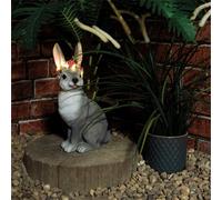 Netagon Garden Outdoor Solar Powered Light Up Animal Rabbit Ornament Gnome Decoration
