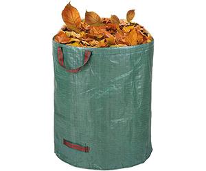 Netagon Green Heavy Duty Collapsible Reusable Outdoor Garden Waste Bag Disposal Bin Carrier | Large Sizes (135 L)