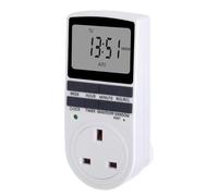 Netagon Home Electric Digital Security Timer Plug in Socket Programmable Switch Timer with with 10 ON-OFF Programs, 12/24 Hour Setting & Auto Recharge (Pack of 1)