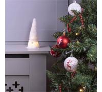 Netagon Home Festive Light Up Christmas White Gonk Gnome Ornament- 28Cm