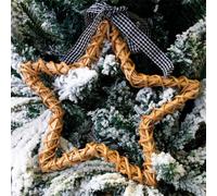 Netagon Home Festive Natural Wicker Hollow Star Ornament
