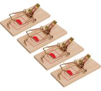 Netagon Home Garden Pack Of 4 Wooden Mouse Rodent Trap Catcher Pest Control