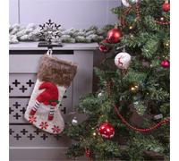 Netagon Home Hanging Fireplace Luxury Gonk Christmas Xmas Knitted Festive Stocking White