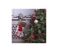 Netagon Home Indoor Festive Luxury Gonk Christmas Stocking in White Netagon White