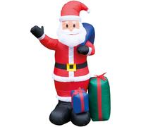 Netagon Inflatable Father Christmas with Presents & LED Lights 150cm Height in Red Netagon Red