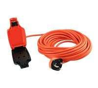 Netagon IP54 Single 1 Gang Plug Waterproof Outdoor Electrical Inline Socket Extension Lead | 5M,10M, 20M or 25M Long Cable (1, 15M Long Cable)