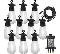 Netagon Luxform Lighting Hawaii 24V 10 Pack Festoon Lights With Warm White Bulbs