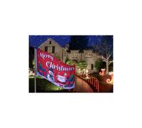 Netagon Merry Christmas Festive Outdoor Flag with 2 Metal Gromments -Red (Pole not included) in Red Netagon Red