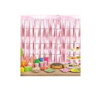 Netagon Metallic Tinsel Curtain 2M x 1M Rose Gold Netagon Rose Gold