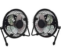 Netagon Mini Portable Quiet USB Powered Desktop Cooling Desk Fan for Computer, Laptop, PC, Office - PACK OF 2