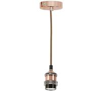 Netagon Modern Retro Brushed Metal Industrial Pendant Ceiling Light Lamp (Antique Copper, Single)