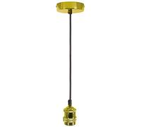 Netagon Modern Retro Brushed Metal Industrial Pendant Ceiling Light Lamp (Bright Gold, Single)