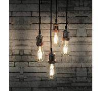 Netagon Modern Retro Industrial Pendant E27 Ceiling Light Lamp Cluster - Bright Copper