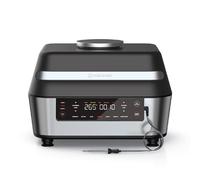Nutricook 8.5L Smart Indoor Grill & Air Fryer XL with Built-in Thermometer 1760W Black/Stainless Steel Netagon Black One Size