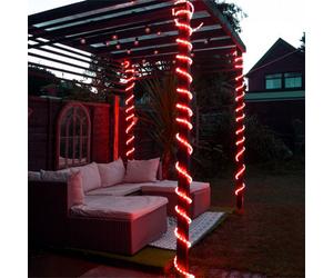 Netagon Outdoor Festive Static Led 90M Rope Lights Kit With Wiring Accessories- Red