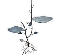 Netagon Outdoor Garden Free Standing Weatherproof Leaf Bird Bath & Feeder Ornament