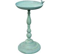 Netagon Outdoor Garden Free Standing Weatherproof Pedestal Green Bird Bath Ornament