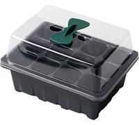 Netagon Outdoor Garden Seed Planting Flower Propagator Tray With Lid- 12 Cells