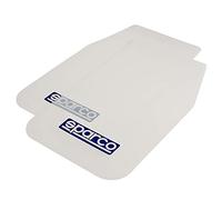 Netagon Pair of Universal Car, Van, SUV Mudflaps Durable PVC Splash Guard Mud Flaps by Sparco with Logo (White)