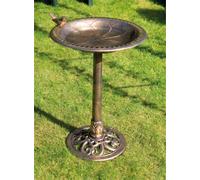 Netagon Pedestal & Weather Resistant Easy Assemble Free Standing Bronze Bird Bath