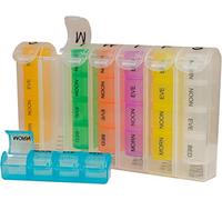 Netagon Pop up 7 Day Colourful Portable Organizer Everyday Pill Organiser Storage Box for Pills, Vitamins, Medication & Tablets