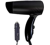 Netagon Portable Compact Foldable 12V in Car Hair Dryer for Travelling, Camping, Festivals, Caravan, Motorhome & Windscreen De Frosting Icer (Black)