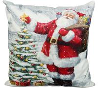 Netagon Santa Father Christmas Design Christmas Themed Cushion 40X40CM in White | Size: 40X40 cm Netagon White 40X40 cm