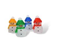 St Helens Set Of 4 Acrylic Outdoor/Indoor Snowmen Battery Operated With Timer And 8X4 Led's