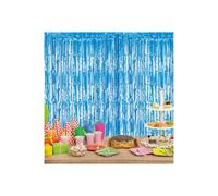 Netagon Shimmer Tinsel Curtain 2.5M x 1M Blue Netagon Blue