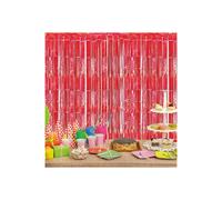 Netagon Shimmer Tinsel Curtain 2.5M x 1M Red Netagon Red