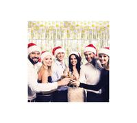 Netagon Shimmer Tinsel Curtain Christmas Snow Design 3M x 1M Yellow Netagon Yellow