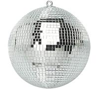 Netagon Silver Mirrored Disco Ball with Hanging Ring Lightweight Ceiling Hanging Mirror Ball, Ideal for Disco Halloween Christmas Birthday Party Decor (200mm, 8")
