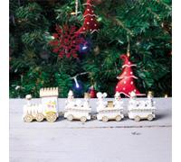 Netagon St Helens Home And Garden 20Cm Wooden Christmas Train Set Display