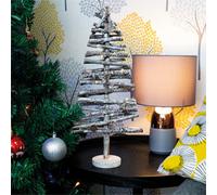 Netagon St Helens Home And Garden Battery Powered Birch Wood Christmas Tree Light Effect Ornament