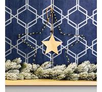 Netagon St Helens Home And Garden Battery Powered Metal Christmas Silhouette With Led String Lights.