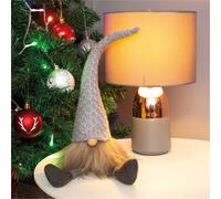 Netagon St Helens Home And Garden Festive Xmas Sitting Christmas Gonk- Grey
