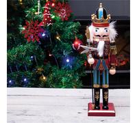 Netagon St Helens Home And Garden Nutcracker With Staff Christmas Decoration Ornament