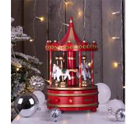 Netagon St Helens Home And Garden Wooden Carousel Music Box