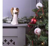 Netagon St Helens Home & Garden Ceramic Winged Angel Tealight Holder Gold