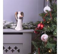 Netagon St Helens Home & Garden Ceramic Winged Angel Tealight Holder Silver