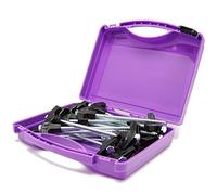 Netagon Tent Awning Camping Heavy Duty Power Peg Hard Ground Pegs, Pack of 20 with Storage Box