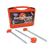 Netagon Tent Awning Camping Heavy Duty Power Peg Hard Ground Pegs, Pack of 20 with Storage Box (Orange Hard Ground Pegs)