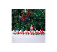 Netagon Wooden Christmas Train Set Decoration in Red Netagon Red