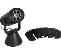 Electrovision Xmas Haus Festive Christmas LED Projector with 4 Festive Moving Slides Battery Operated, Black, 180x100x100mm